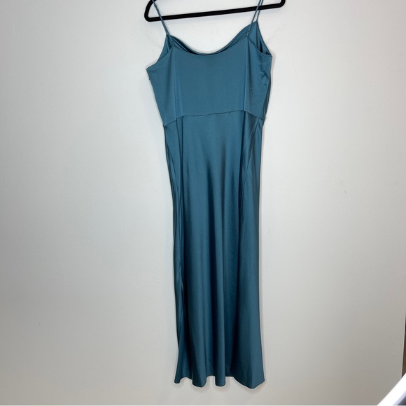 REVOLVE Vince Teal Midi Slip Dress Size 10 - Picture 4 of 5